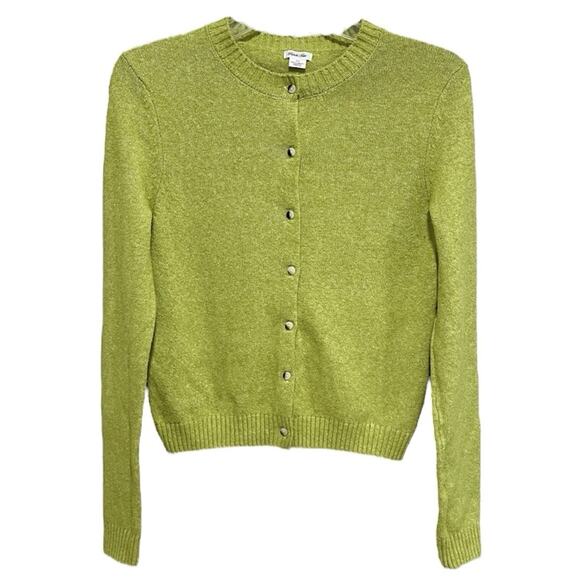 Urban Outfitters Kimchi Blue Preppy Knit Cardigan Sweater Size Small Green - Picture 1 of 5